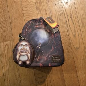 Raiders of the Lost Ark Indiana Jones Backpack & Coin Bag LOUNGEFLY NWT